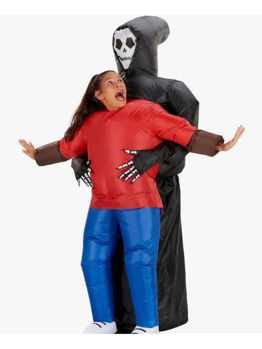 Adult Inflatable Grim Reaper Carrying Me Costume - Halloween